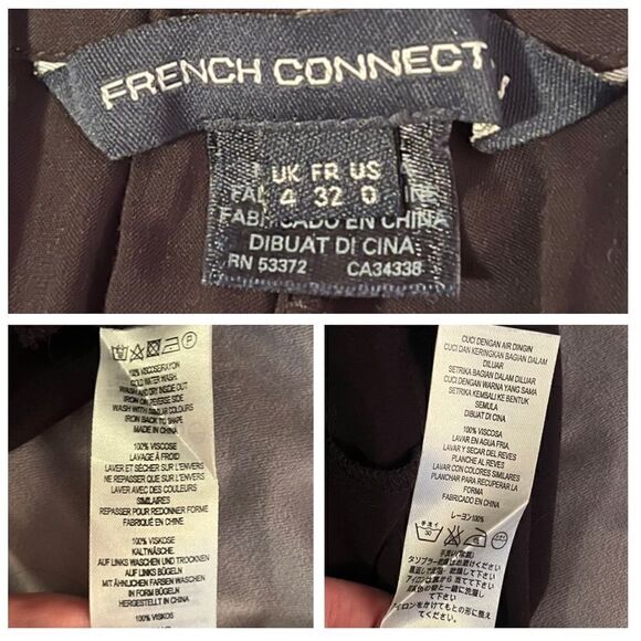 French Connection Pocket Drawstring Mini Shorts Black 0 - Picture 7 of 8